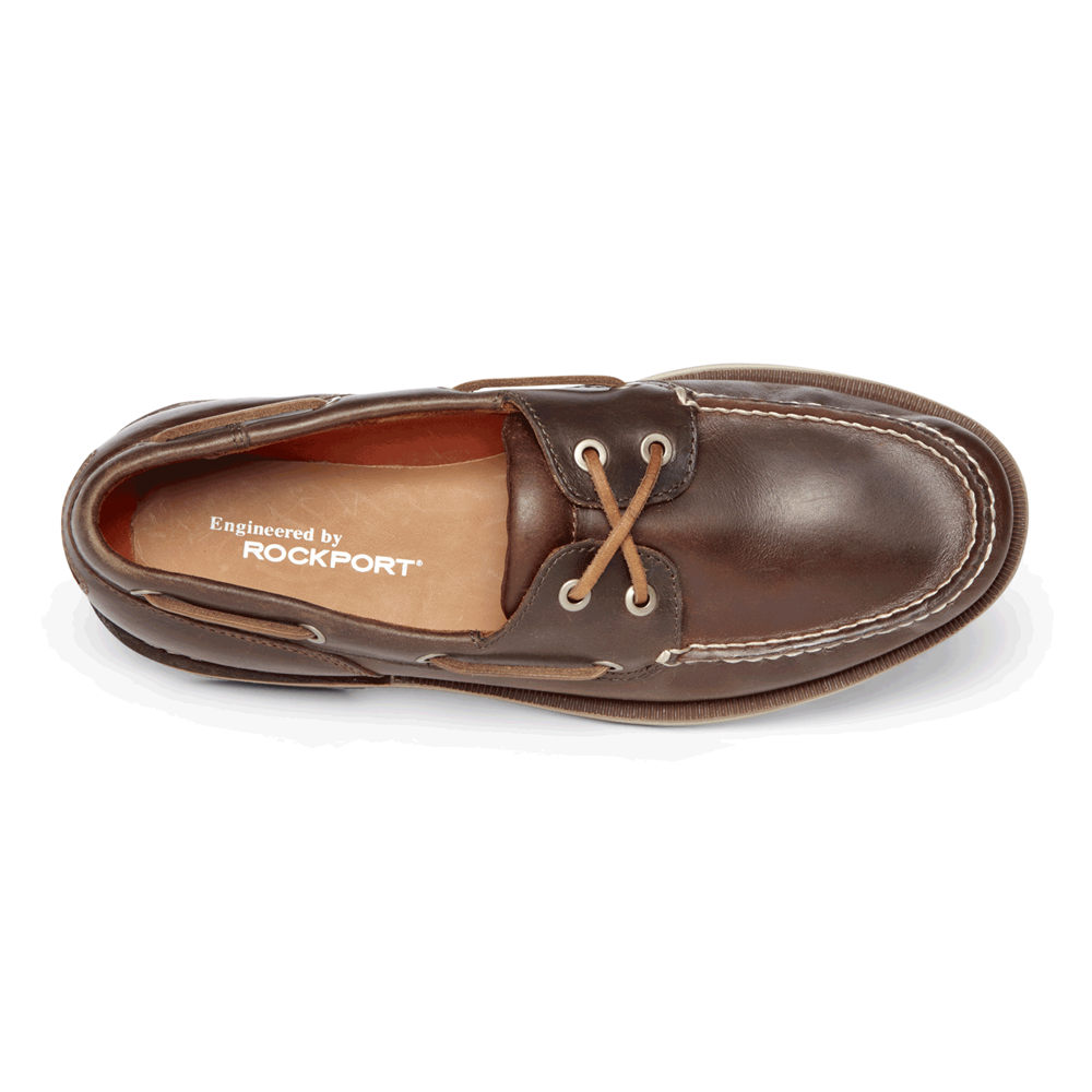 Rockport Mens Perth - Boat Shoes Brown - LHA028679